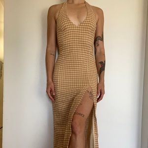 Paloma Wool Crinkle Halter Dress